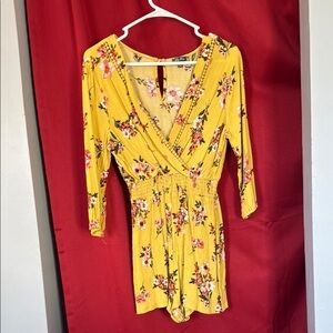Floral Yellow Romper